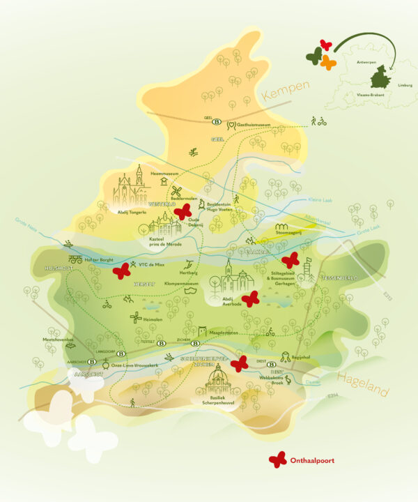 Toeristische kaart Landschapspark de Merode